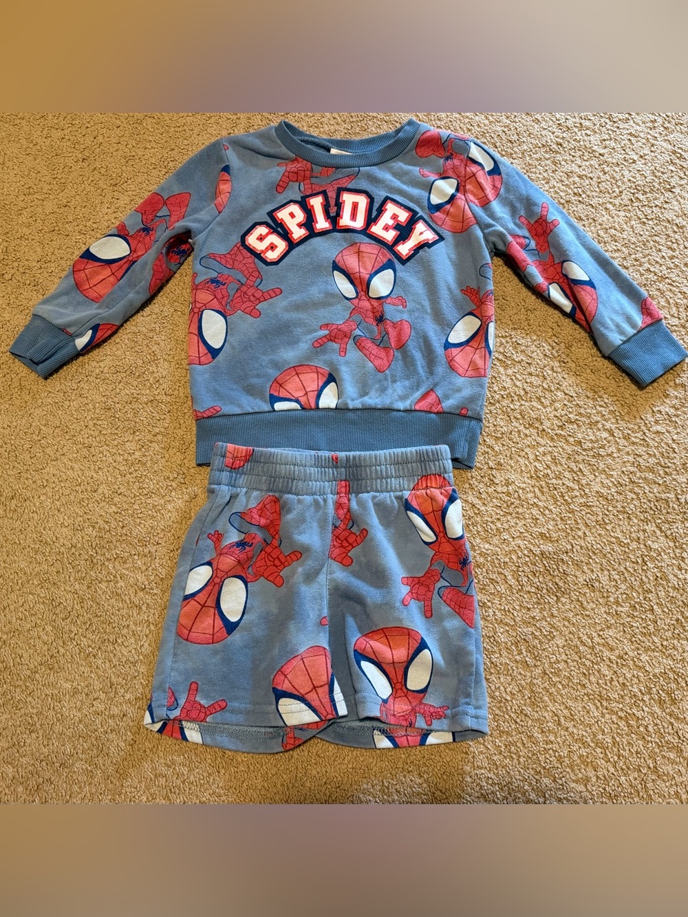 Spidey Toddler Boys Sweatshirt & Shorts Set size 3t